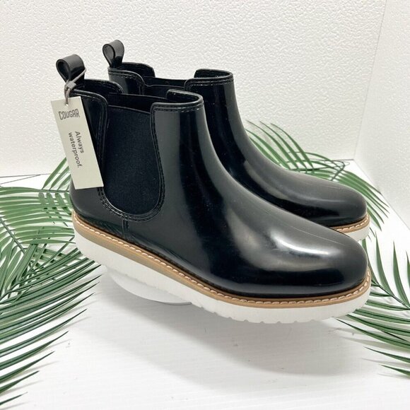 Cougar Women's Kensington Black Waterproof Chelsea Ankle Rain Boots Size 9 NWOB - Picture 3 of 14